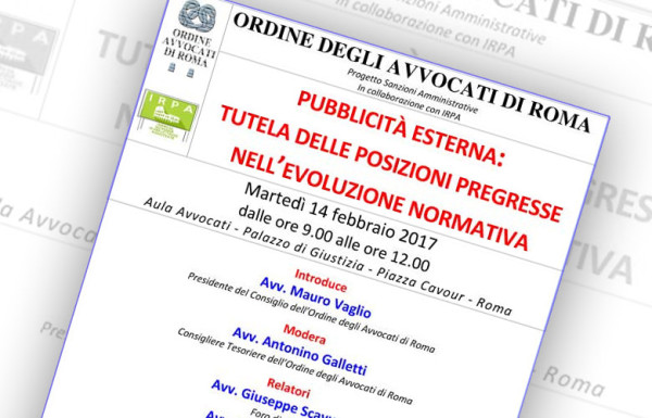 Gli Avv.ti Santiapichi e Tradardi sono intervenuti al Convegno "Pubblicità esterna: tutela delle posizioni pregresse nell’evoluzione normativa"